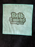Mikrofasertuch "Reib mich richtig ein"