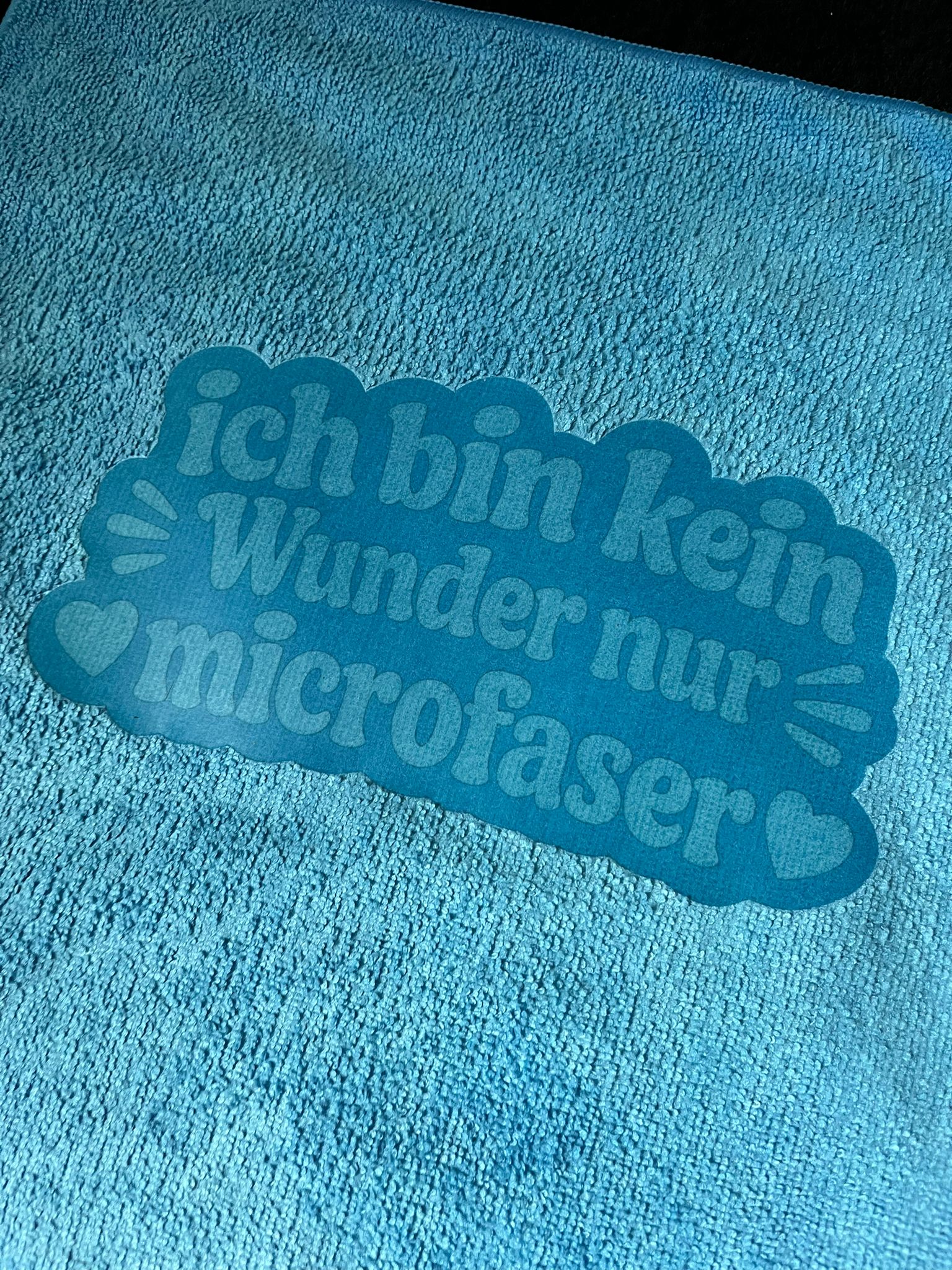 Mikrofasertuch "ich bin kein wunder nur Mikrofaser"