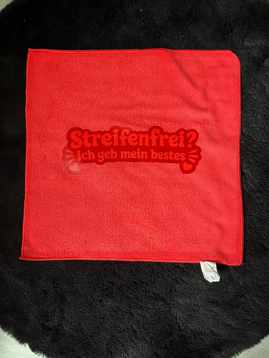 Mikrofasertuch "streifenfrei? ich geb mein bestes"