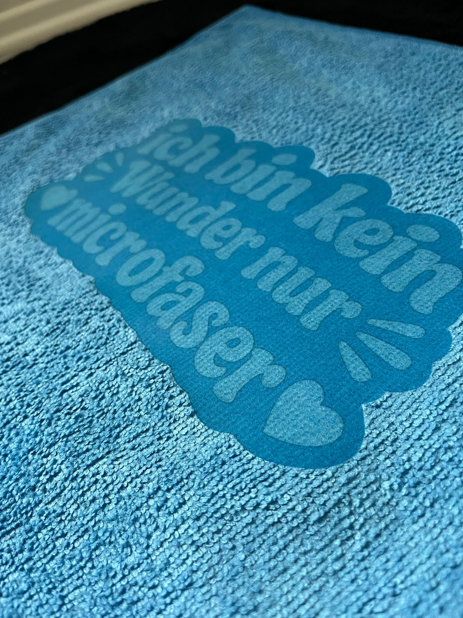 Mikrofasertuch "ich bin kein wunder nur Mikrofaser"