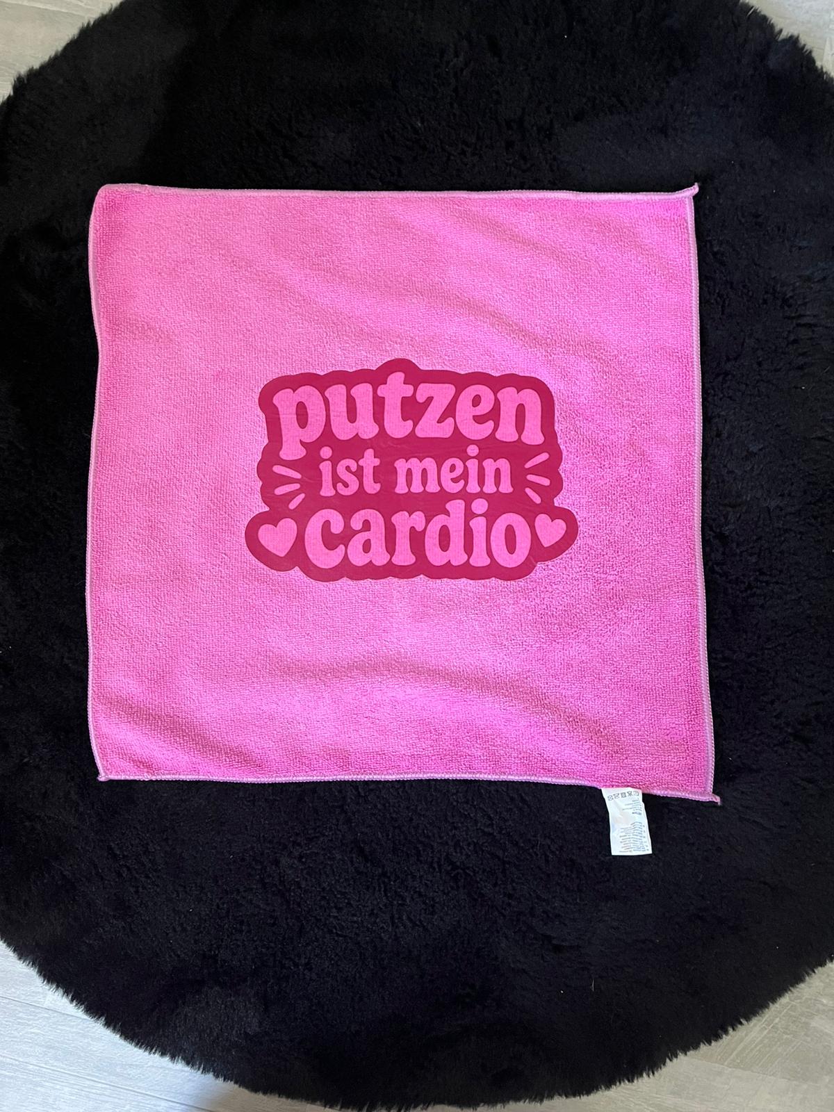 Mikrofaser Tuch "Putzen ist mein cardio"