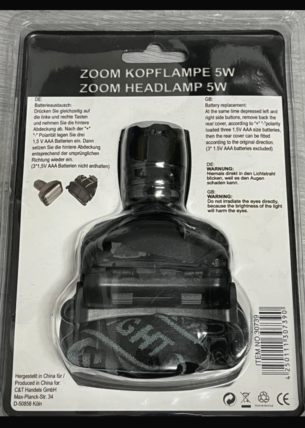 Zoom Kopflampe