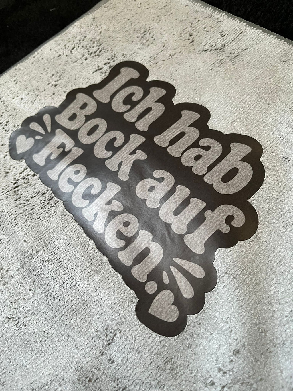 Mikrofasertuch "Ich hab Bock auf flecken"