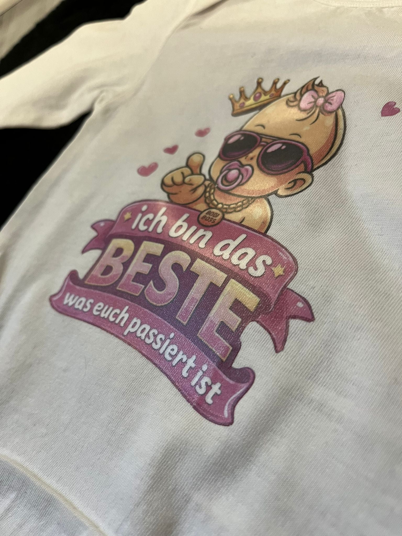 Babybody "ich bin das beste was euch passiert ist" Mädchen